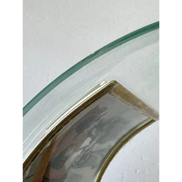 NIB Elegant Glass and Gold tone Picture Frame Decorated for Pic.W 3.5" x H 5.5" - Picture 10 of 11